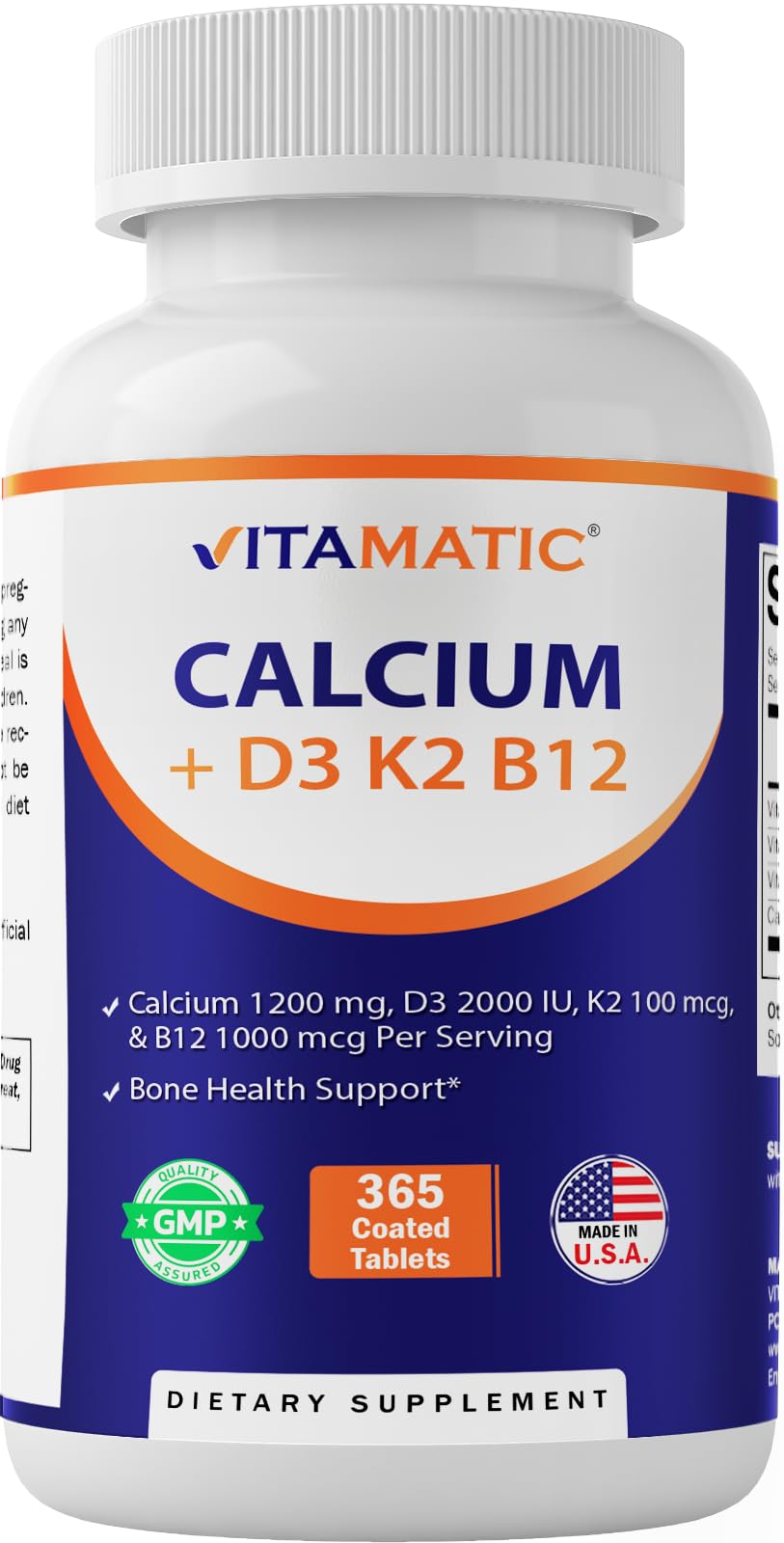 Vitamatic Calcium 1200mg bottle – front view