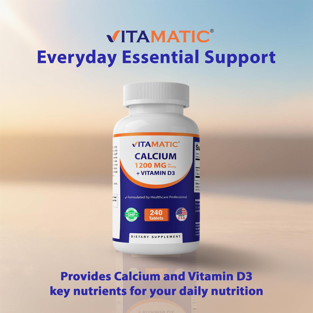 Graphic showing high absorption calcium carbonate with D3