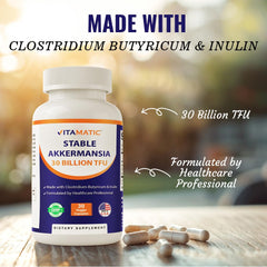 Clostridium butyricum 1B AFU probiotic capsule from Vitamatic