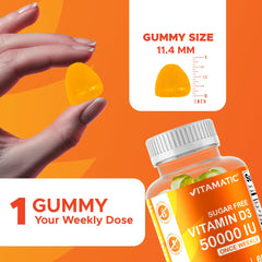 60-count per-pack pectin-based Vitamin D3 gummies
