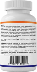 Supplement Facts panel and ingredients list