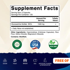 Back view showing serving size on Vitamatic bottle