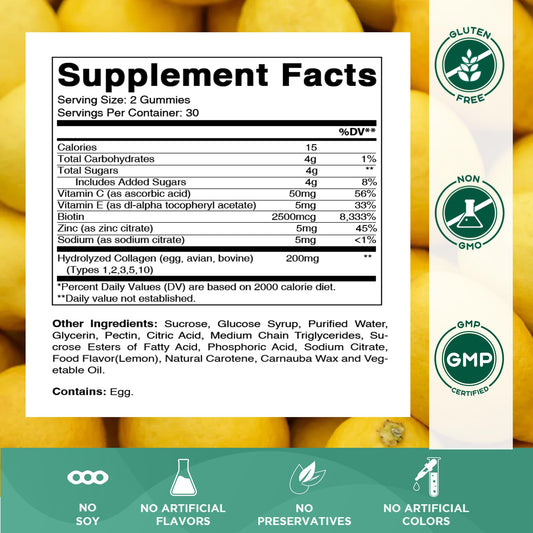 Second angle of Vitamatic Collagen Gummies front label