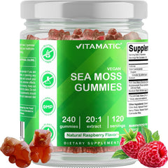 Main product shot of Vitamatic Irish Sea Moss Gummies 240 vegan gummies