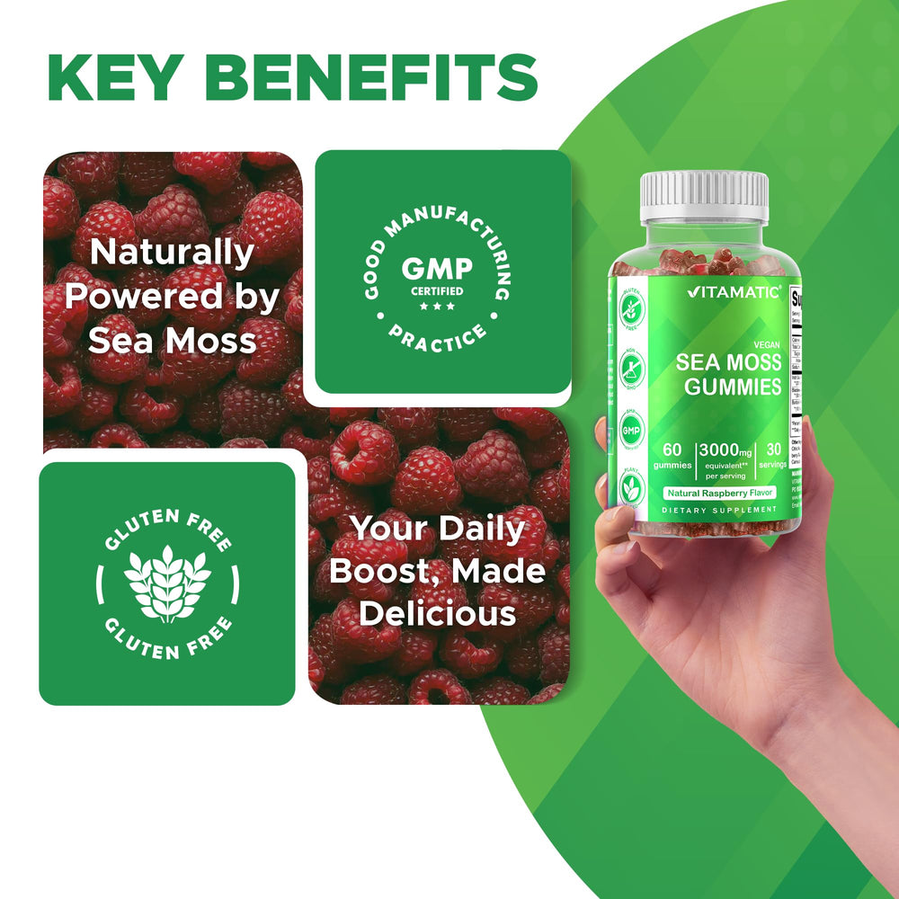 Ingredients panel showing bladderwrack and burdock root