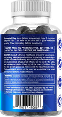 Grape-flavored iron gummies serving size of one gummy