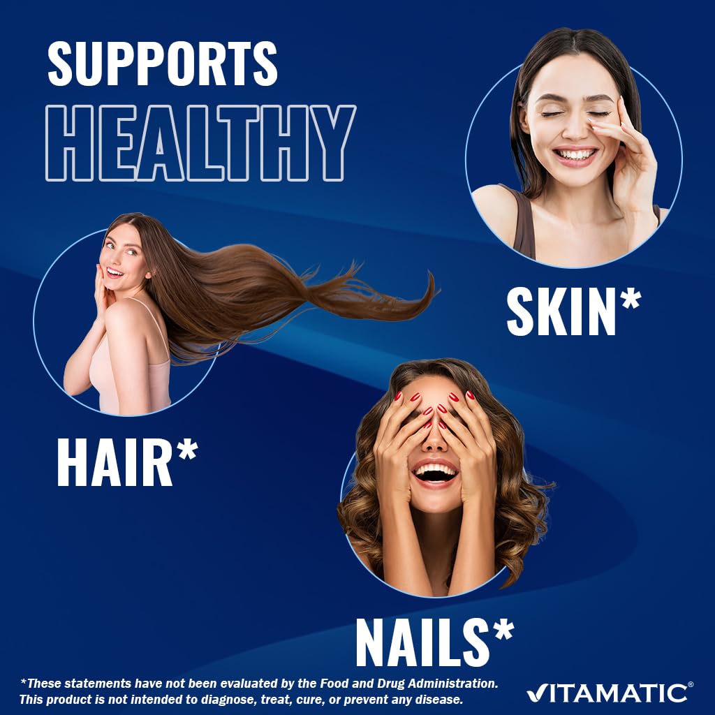 Hair Skin Nails wellness concept with Keratin supplement