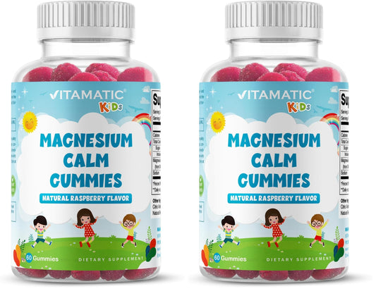 Bottle of Vitamatic Kids Magnesium Calm Gummies