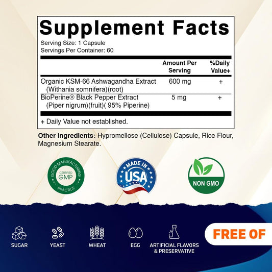 Front packaging of Vitamatic KSM-66 Ashwagandha