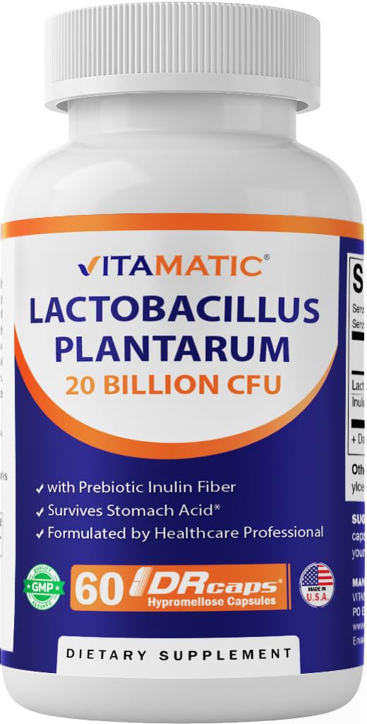 Vitamatic Lactobacillus Plantarum bottle - front view