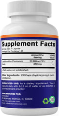 Vitamin supplement bottle label close-up