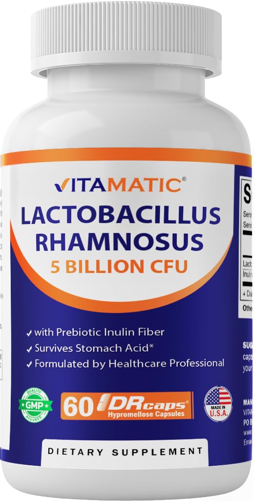 Vitamatic Lactobacillus Rhamnosus bottle front label