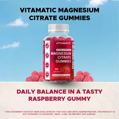 Front view of Vitamatic Magnesium Gummies packaging