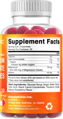 Vitamatic Magnesium Gummies bottle and supplement facts
