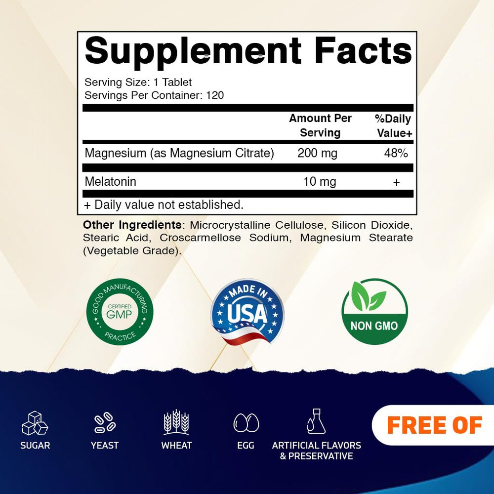 Back label displaying supplement facts and ingredients