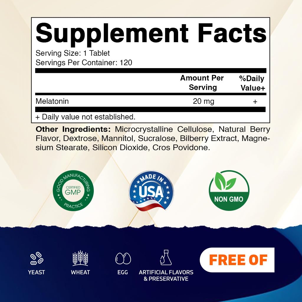 Melatonin fast-dissolve tablet dissolving in liquid with berry flavor