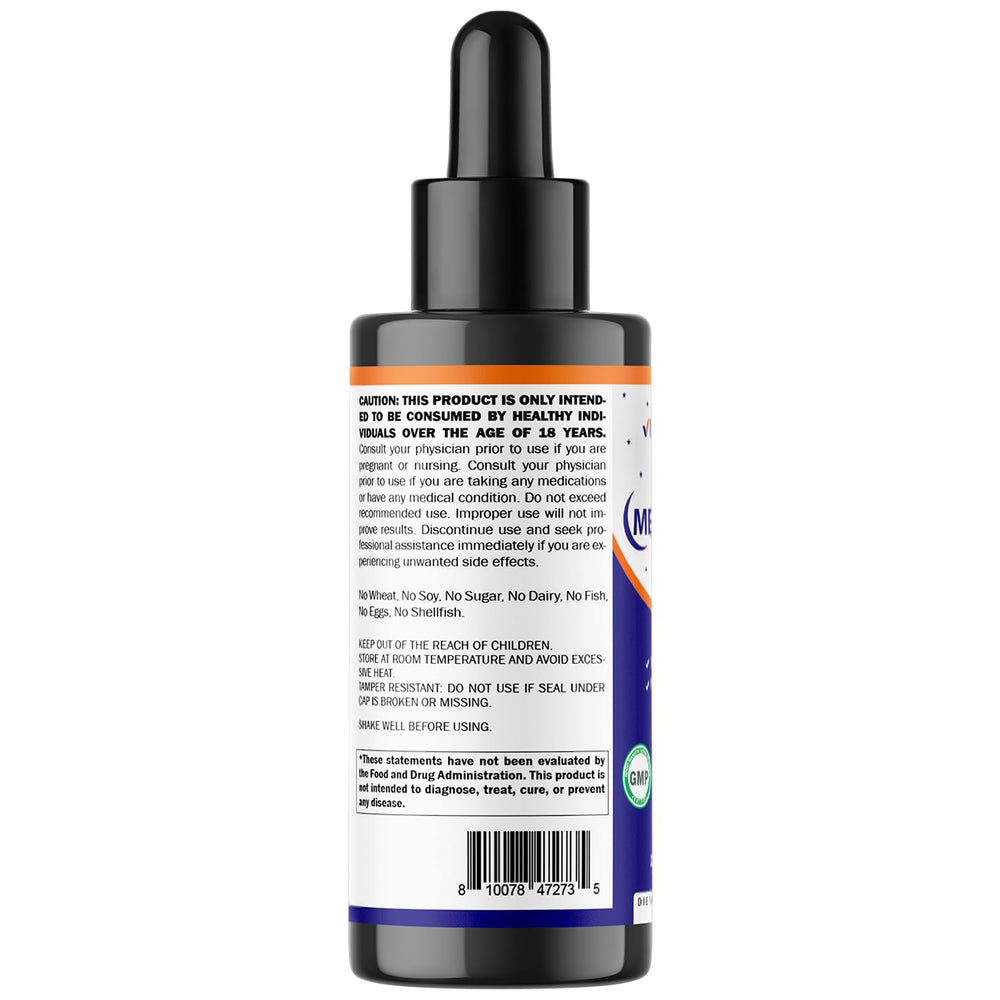 Vitamatic Melatonin Berry Drops ingredient panel close-up highlights allergen-free notes.