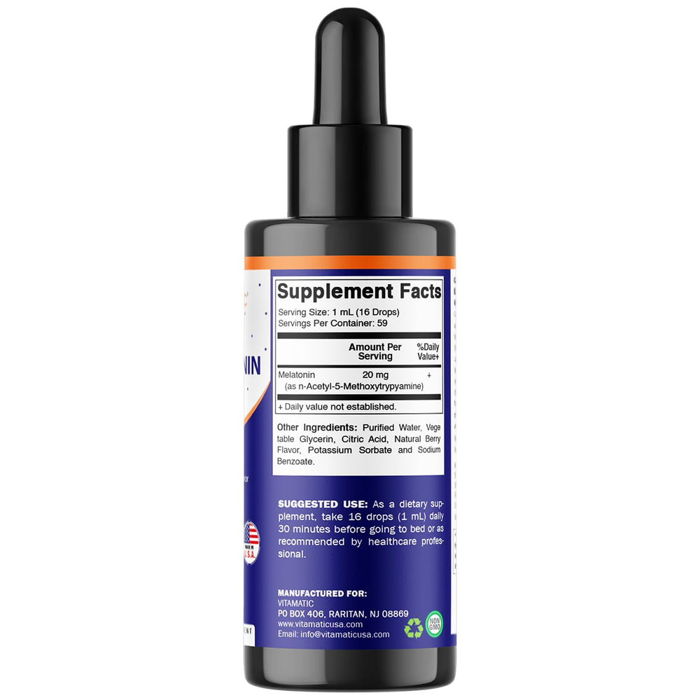 Vitamatic Melatonin Berry Drops multi-pack display communicates value and convenience.