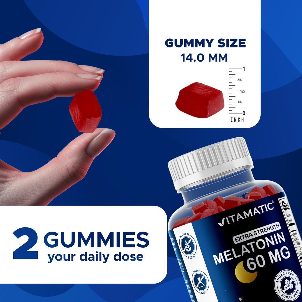 Close-up of strawberry-flavored melatonin gummy