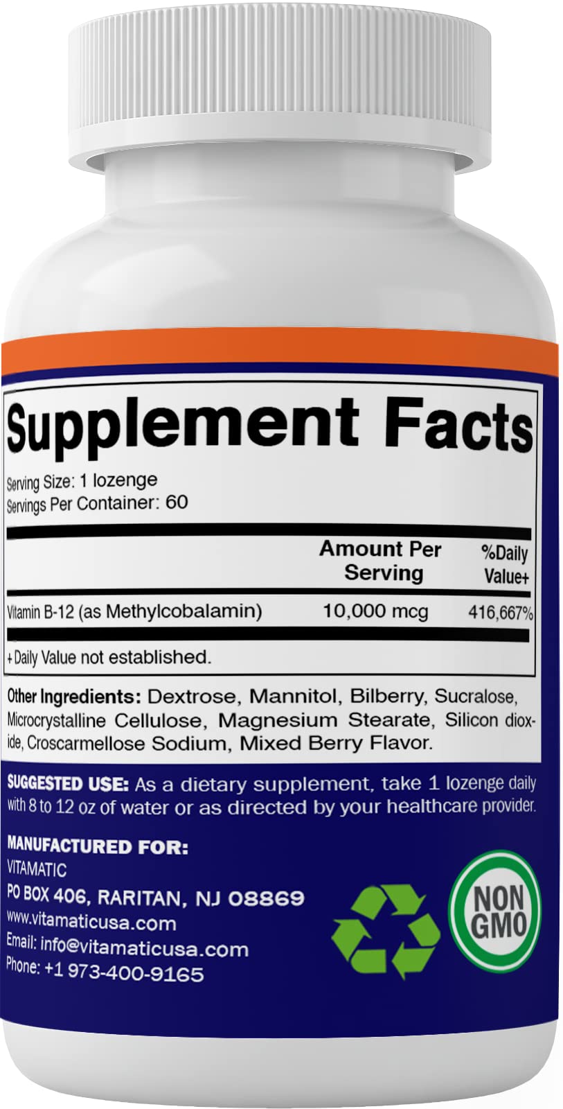 Health and wellness imagery of B12 lozenges