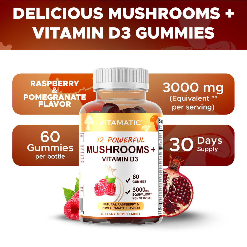 Close-up of raspberry and pomegranate flavored gummies
