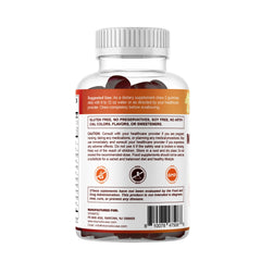 Lifestyle scene with gummies on a wooden countertop
