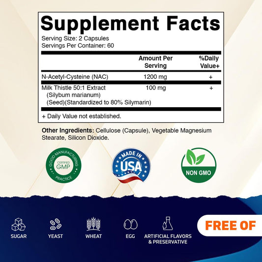 Vitamatic NAC capsules inside bottle