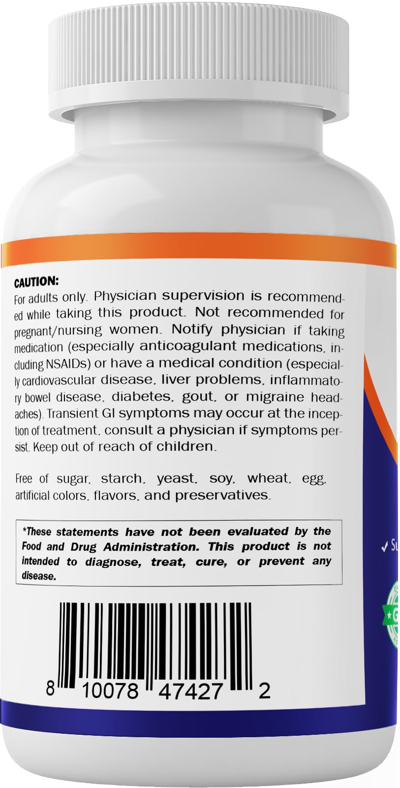 Free from soy, yeast, wheat, egg and artificial ingredients