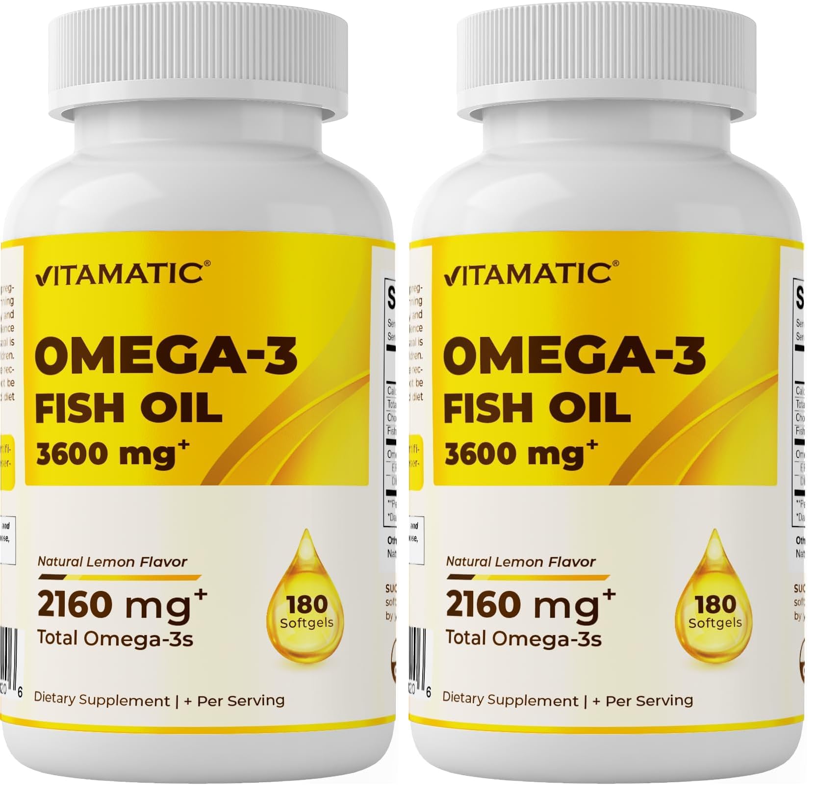 Vitamatic Omega-3 lemon burpless bottle front
