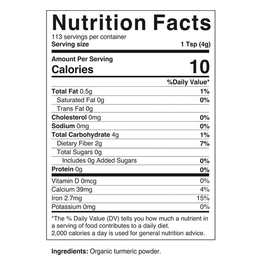 Vitamatic Organic Turmeric Powder 1 lb front view