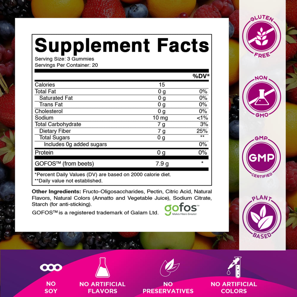 Assorted Vitamatic gummies showcasing blackberry, peach, and strawberry flavors