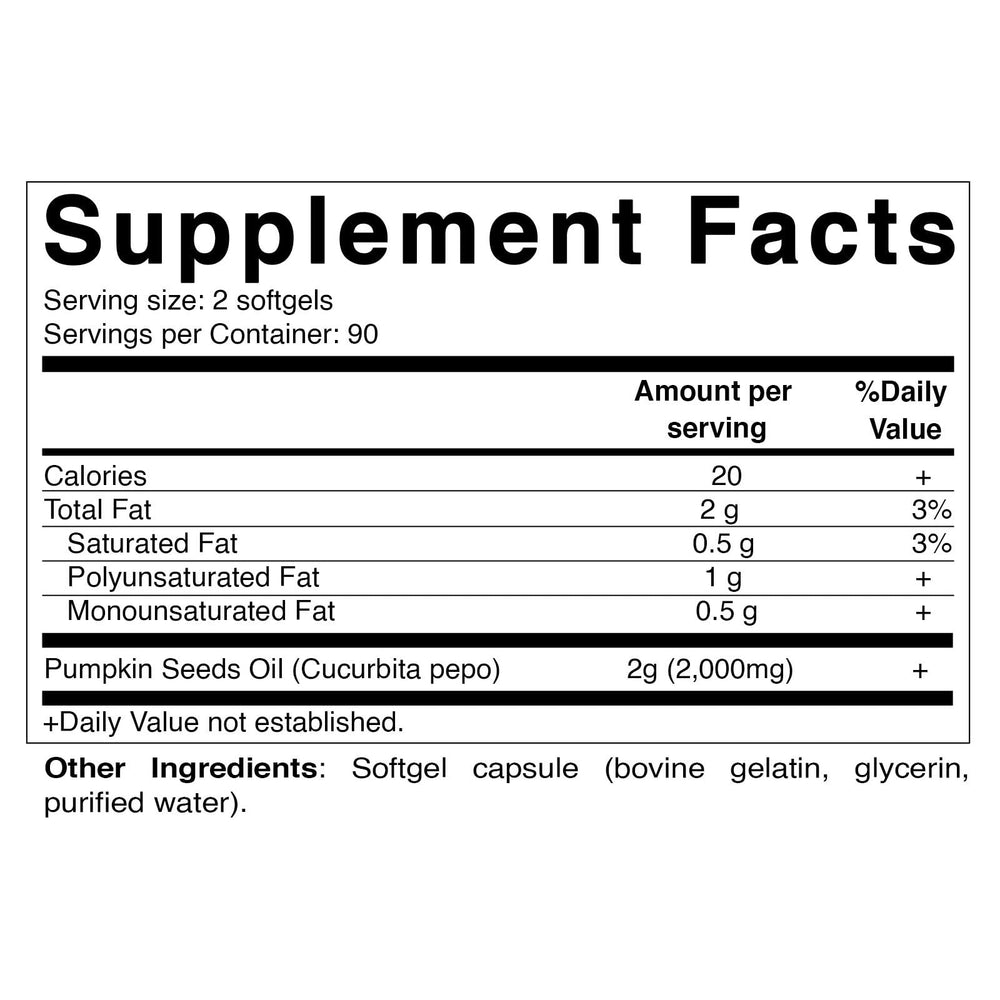 Close-up of Vitamatic Pumpkin Seed Oil Softgel capsules