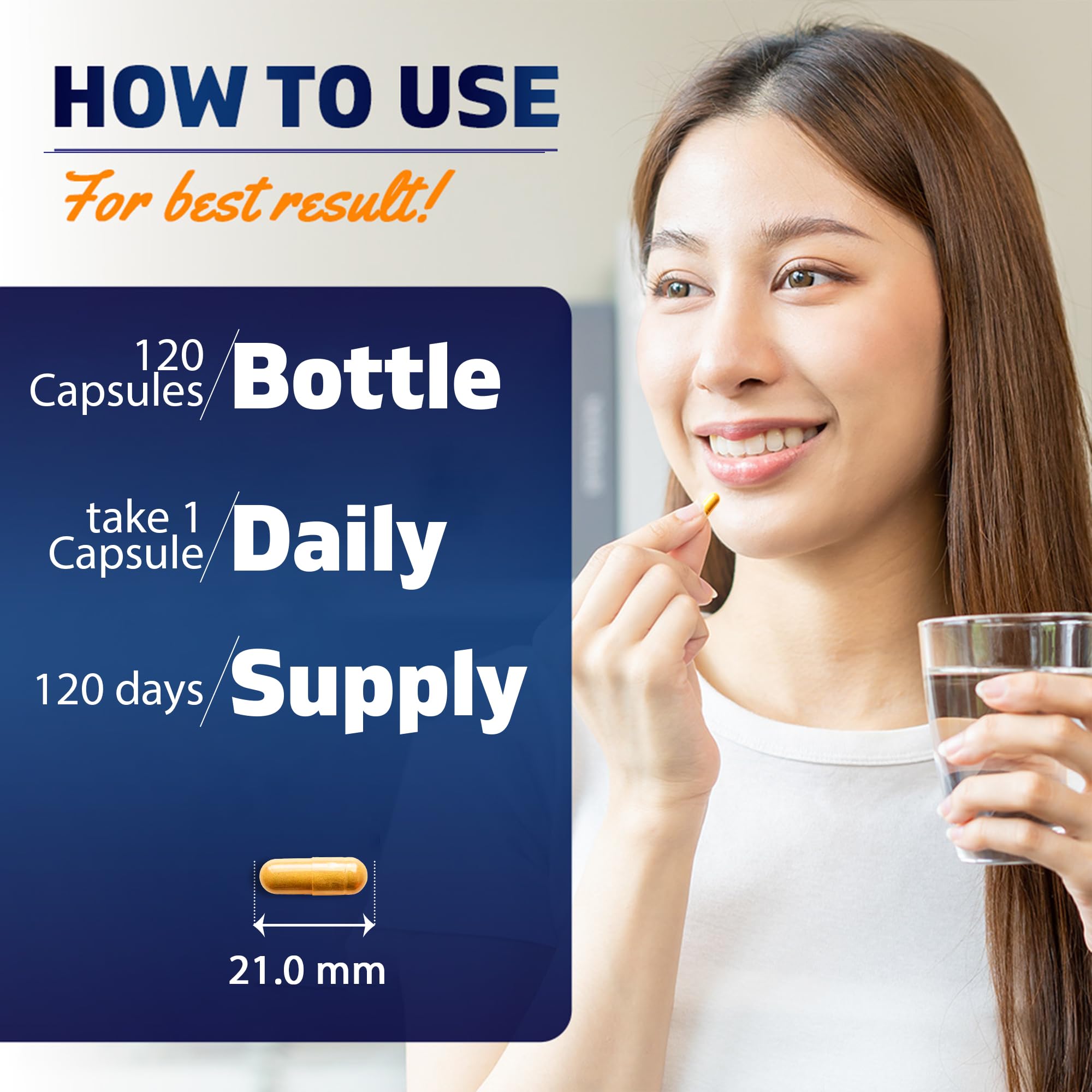 Bottle showing 120 vegetarian capsules