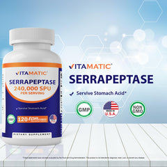 DRcaps enteric-coated capsule protecting Serrapeptase from stomach acid