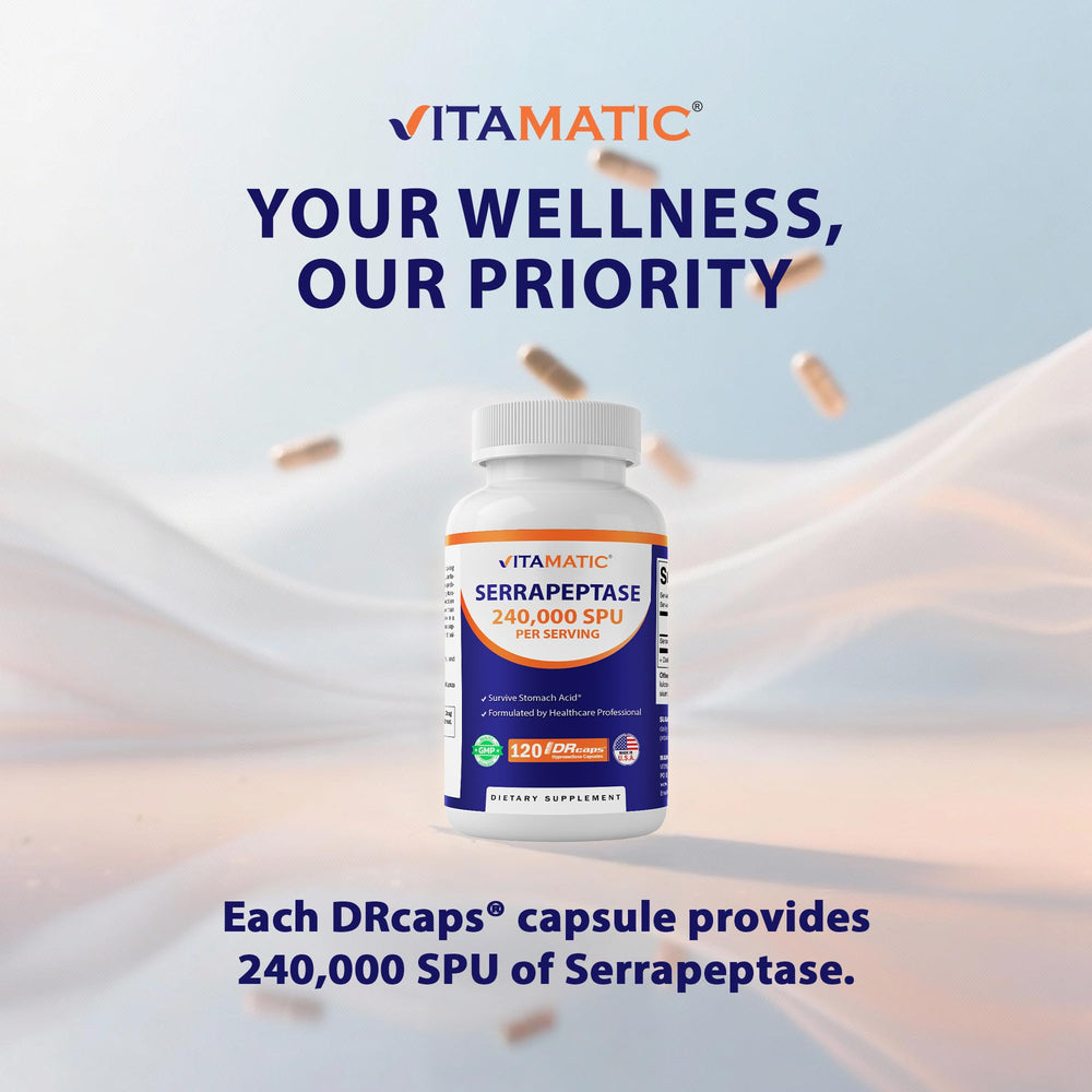 Enteric-coated Serrapeptase capsules
