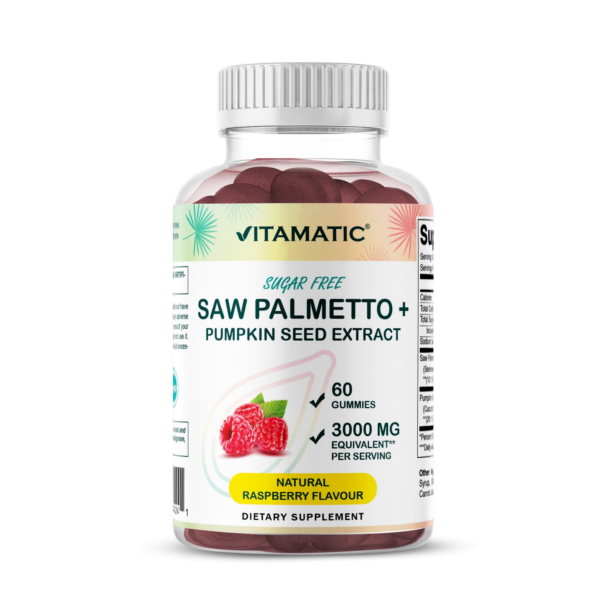 Vitamatic Sugar-Free Saw Palmetto with Pumpkin Seed bottle front