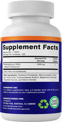 Non-GMO and Gluten Free seal on Vitamatic TMG 1000mg packaging
