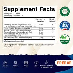 Vitamatic Turmeric Curcumin bottle with 120 capsules
