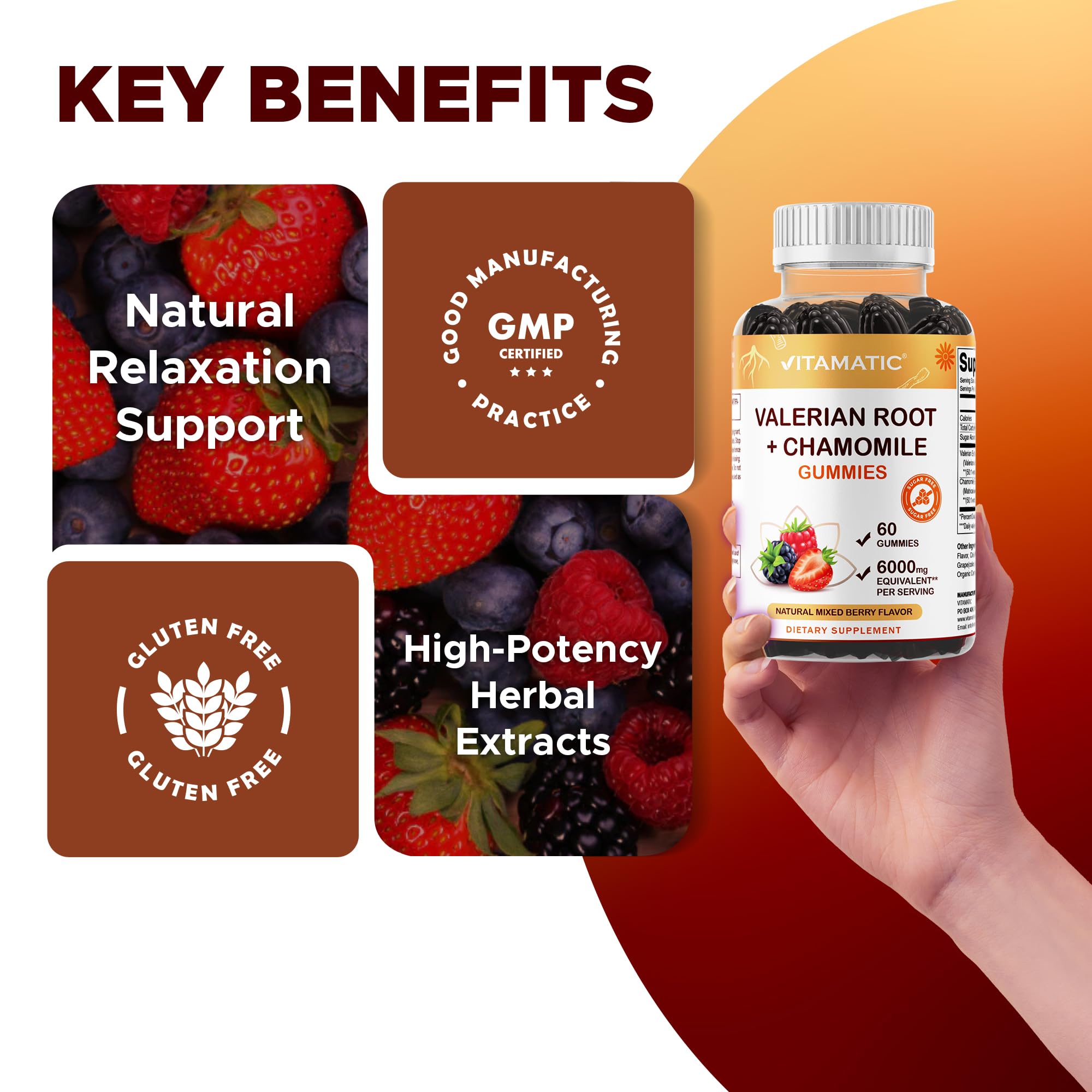 Front label showing 60 gummies and 30 servings
