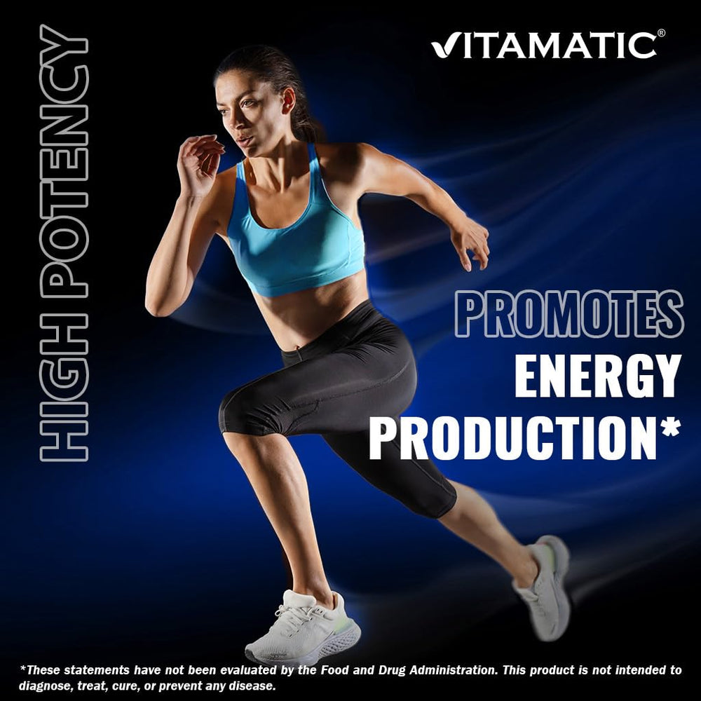 Made in USA GMP label on Vitamatic bottle