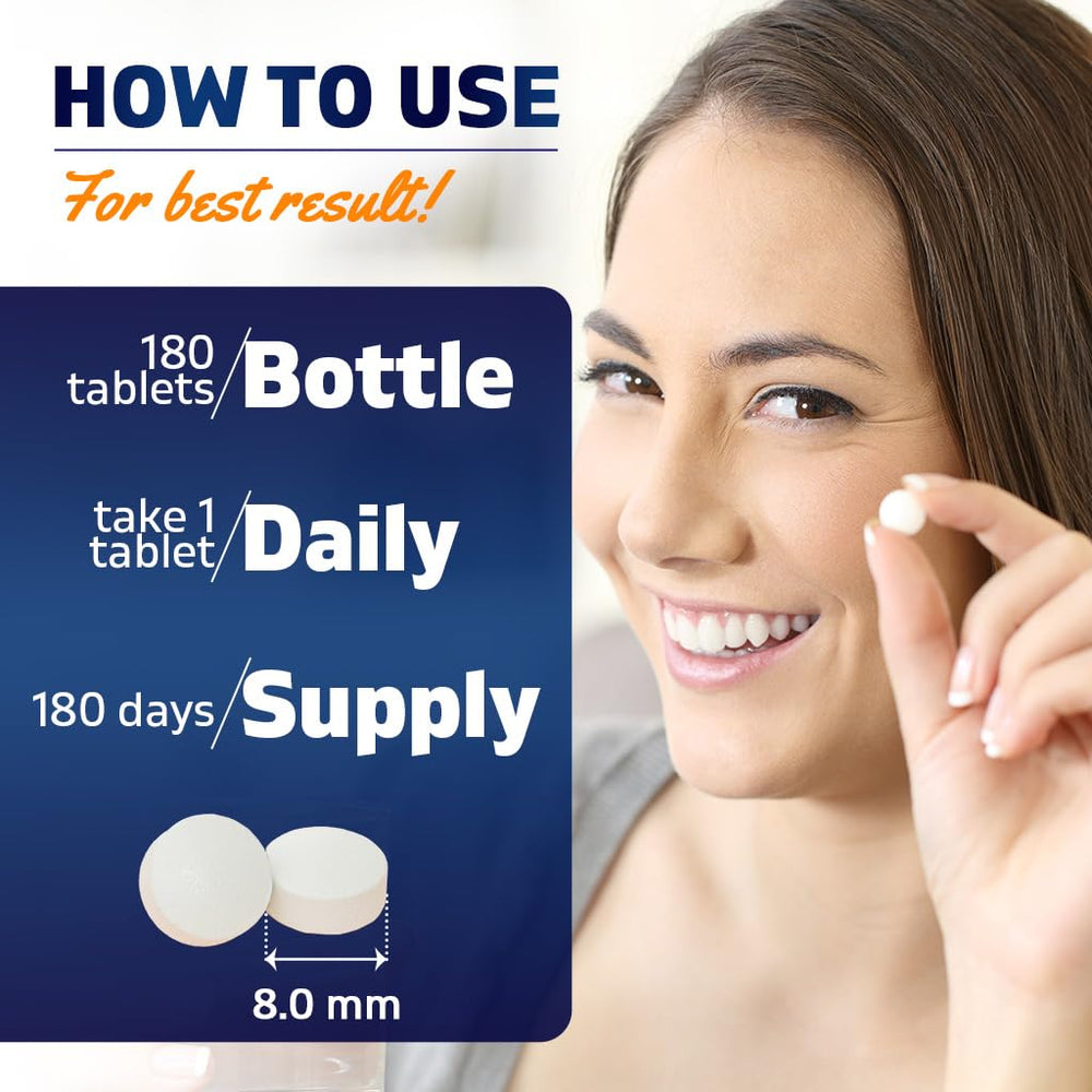 180 vegetarian tablets inside Vitamatic Vitamin D2 bottle