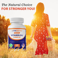 Made in USA GMP facility seal on Vitamatic Vitamin D2 packaging