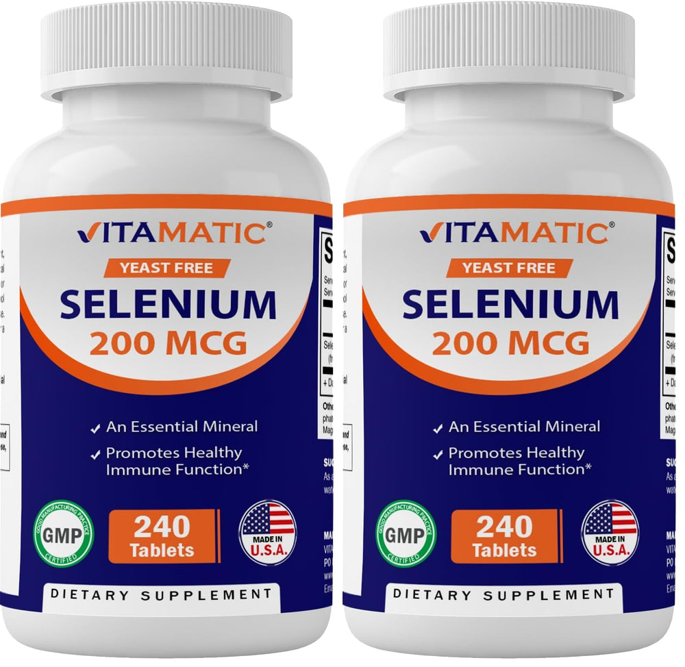 Vitamatic Yeast Free Selenium bottle - Pack of 2 with 240 tablets