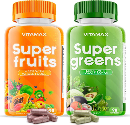 Vitamax Super Fruit & Vegetable Supplements bottle label