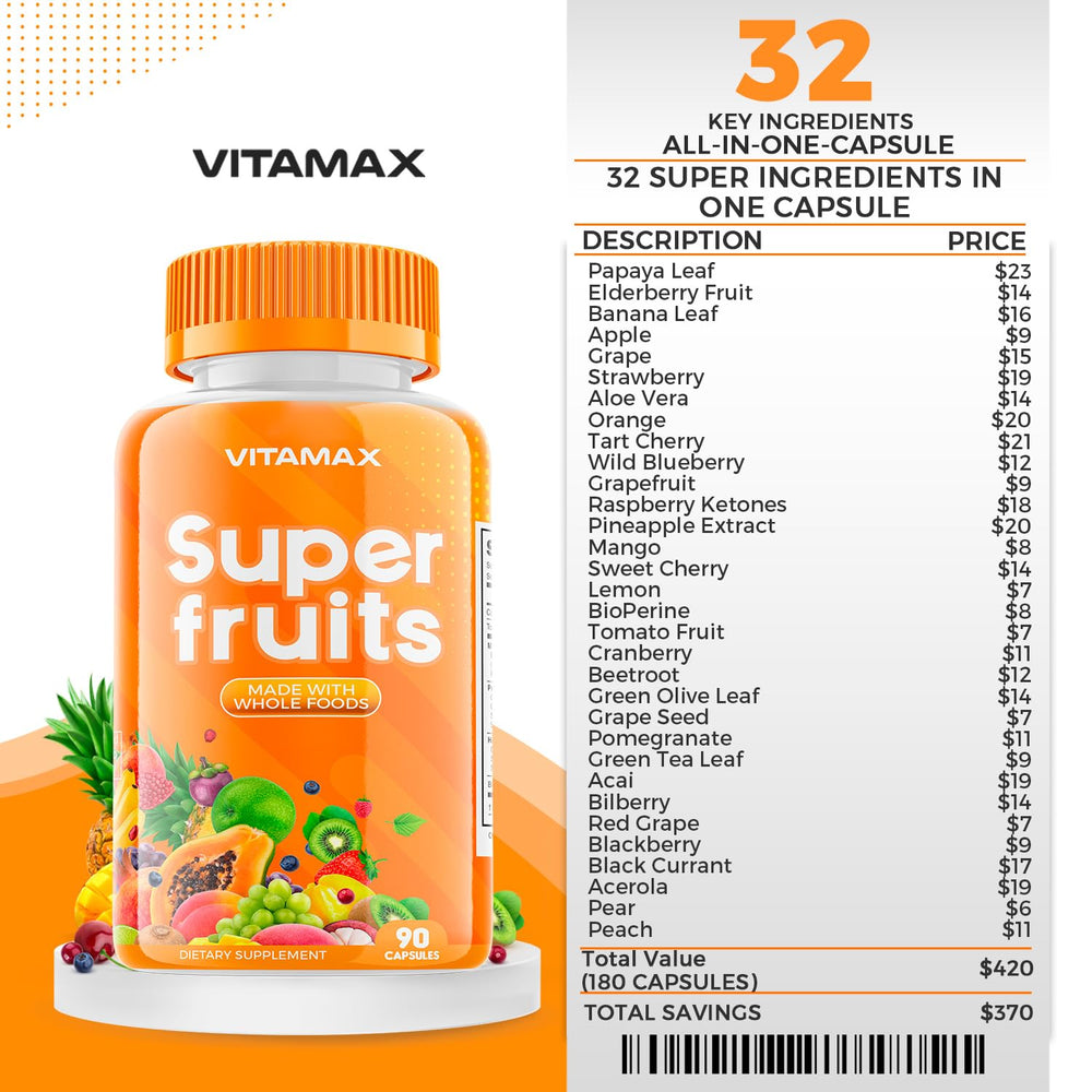 Made in USA seal on Vitamax packaging