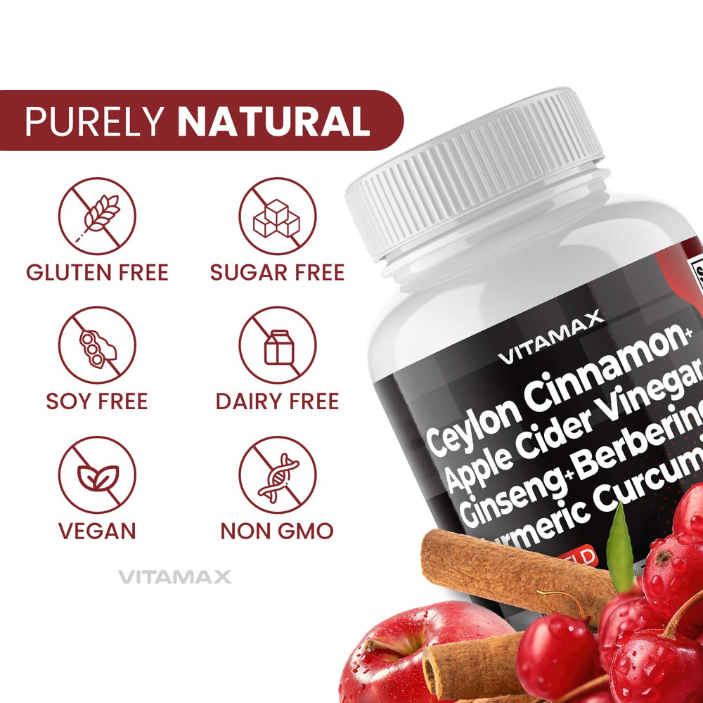 Vitamax on a breakfast table with fruit to show daily routine compatibility benefit
