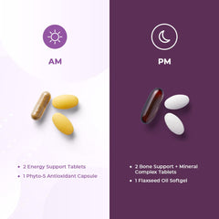 VitaMedica AM-PM packets display showing day and night delivery options.