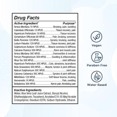 VitaMedica Arnica Gel Plus application dab showing gentle relief for sore muscles.