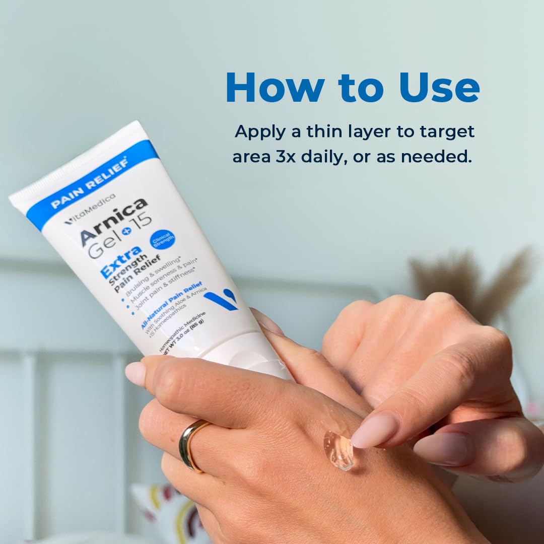 VitaMedica Arnica Gel Plus patient applying to swelling after activity.