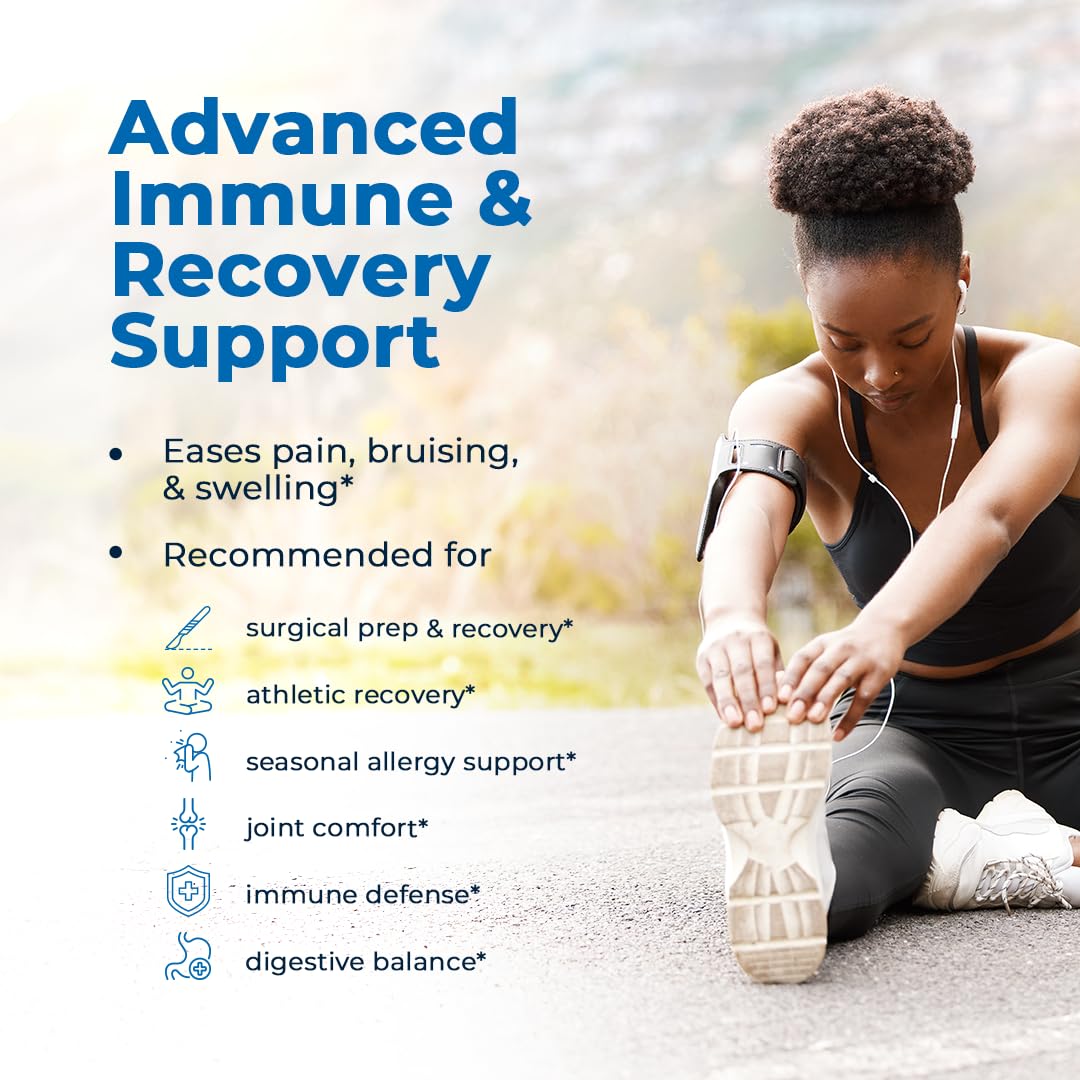 VitaMedica Bromelain & Quercetin capsules beside pineapple extract imagery for natural support.